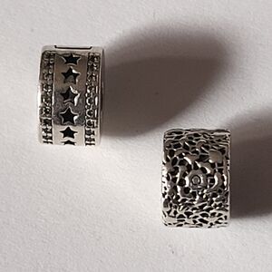 Set of 2 Pandora 925 Clip Charms